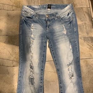 Low rise flare jeans